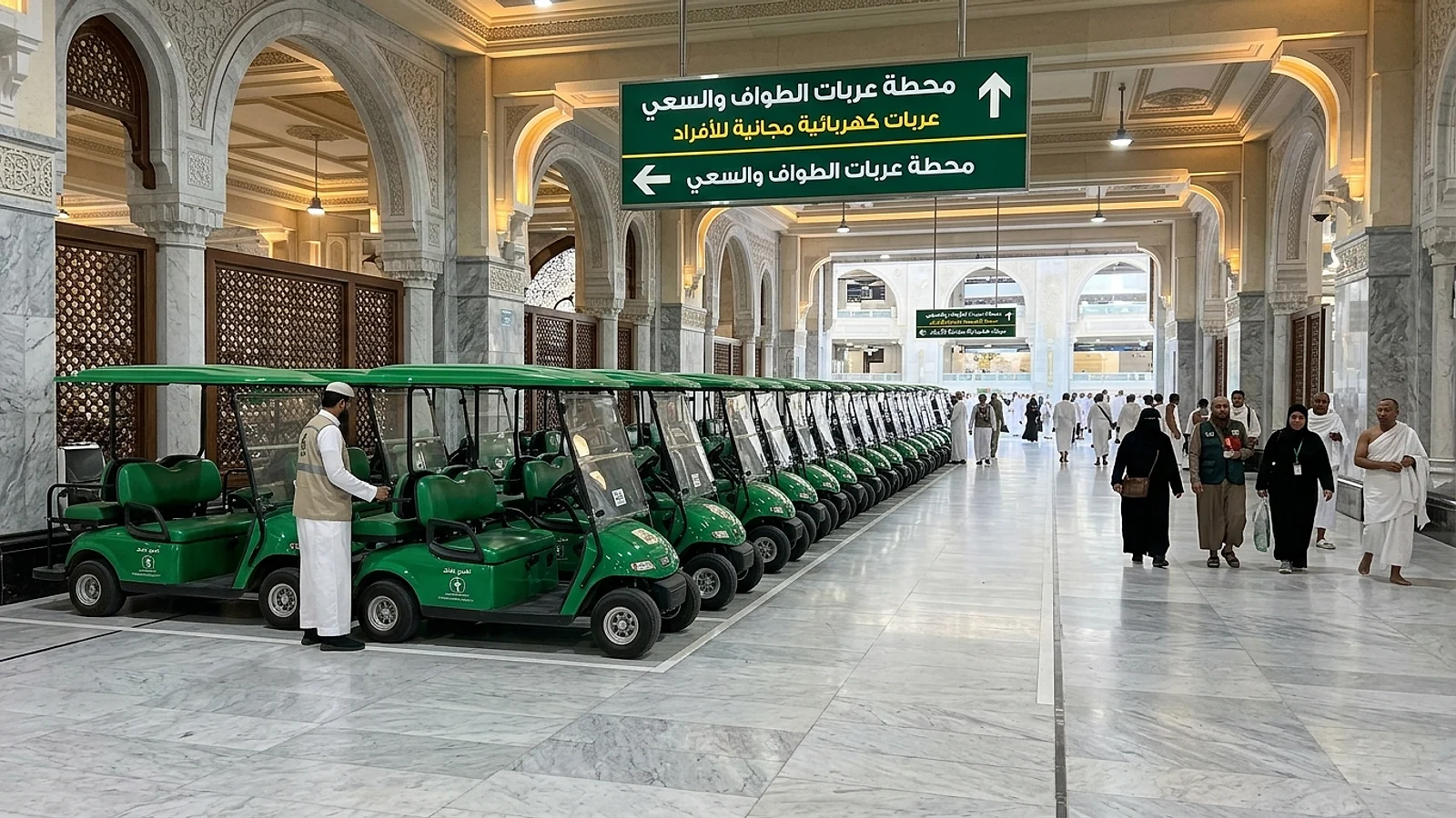 خدمات ذوي الإعاقة والعربات المجانية في الحرم المكي: المواقع والشروط والإجراءات